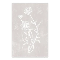 Simple White Floral II Canvas Wall Art