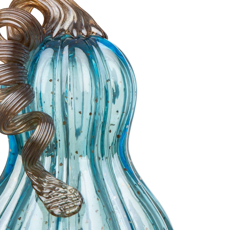 Glitzhome® Blue Glass Pumpkin Set