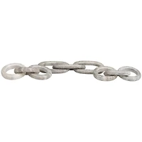 Gray Marble Geometric Link Chain Sculpture Set