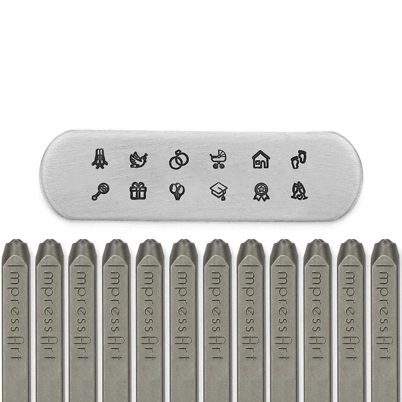 ImpressArt® 4mm Celebration Metal Stamps Pack