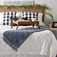 DII® Navy & White Textured Acrylic Throw