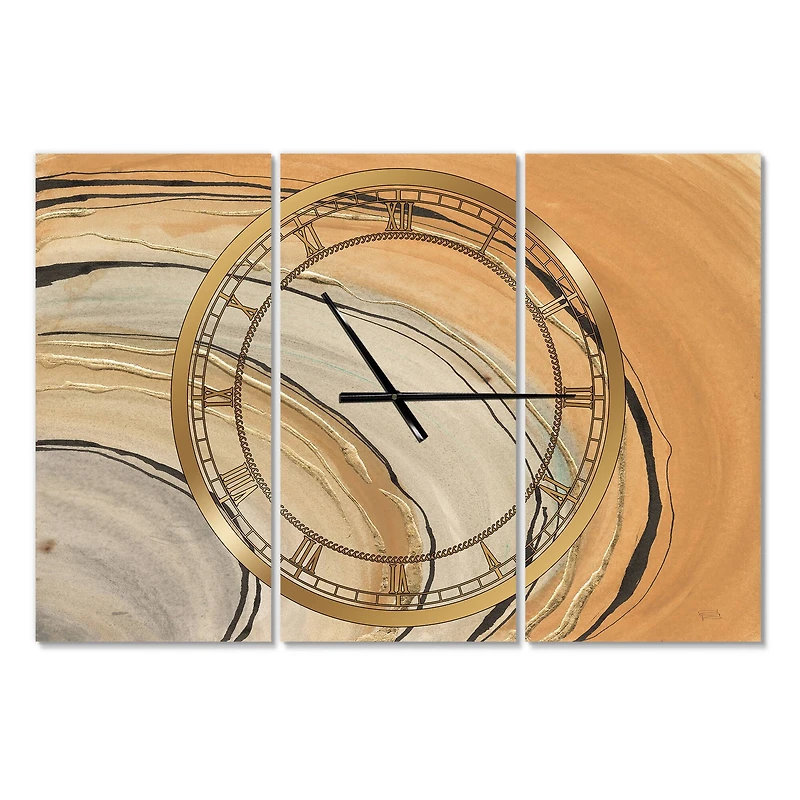 Designart 'Glam Canion Ii Modern Multipanel Wall Clock