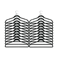 Honey Can Do Black Flocked Suit Hanger, 20ct.