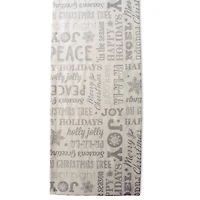 DII® 72" Silver Christmas Collage Table Runner