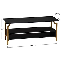 Household Essentials Crown 47" TV Stand with Storage Compartment