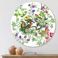 Designart - Tropical Birds With On Blooming Tree