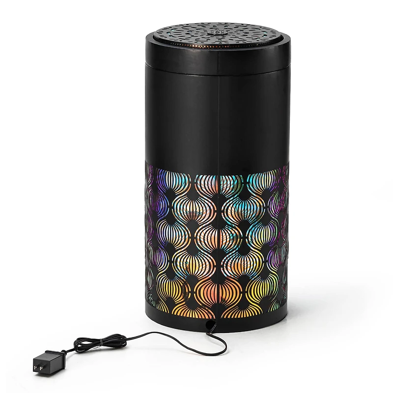 Glitzhome® 24" Metal LED Cutout Pattern Outdoor Fountain