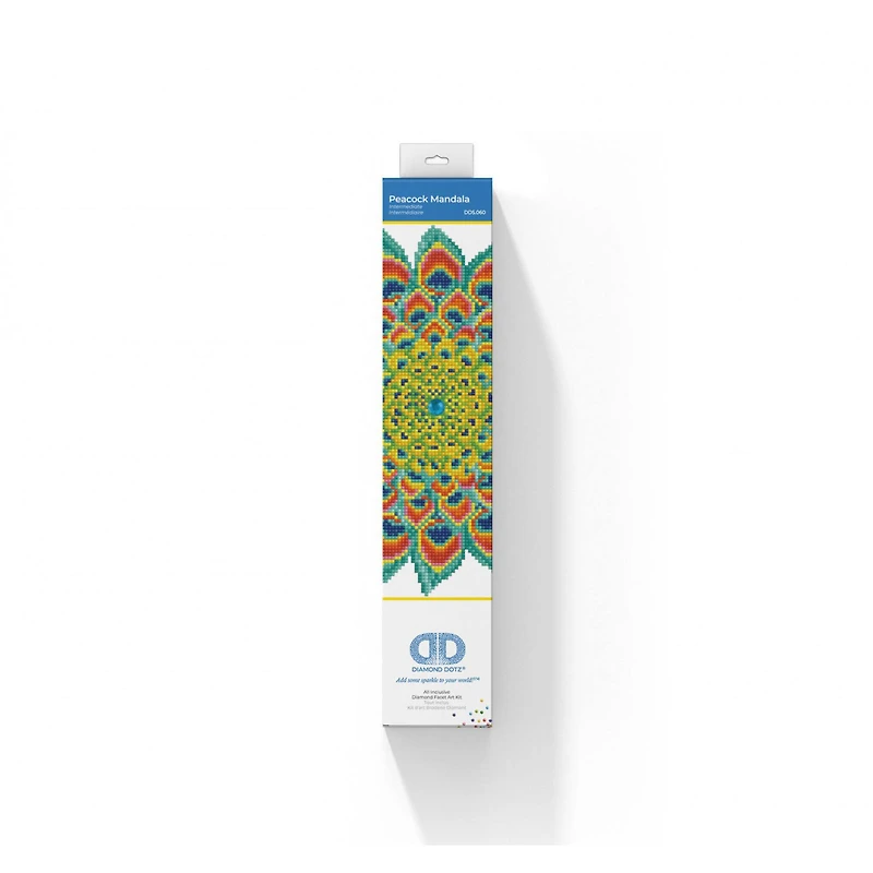 Diamond Dotz® Intermediate Peacock Mandala Diamond Painting Kit