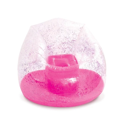 Make It Real 3C4G® Pink Glitter Confetti Inflatable Chair
