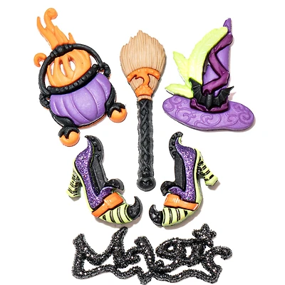 Dress It Up Witches Spell Halloween Themed Embellishments