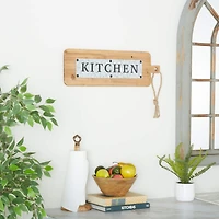 Brown Fir Modern Farmhouse Wall Decor, 8" x 24" x 1"