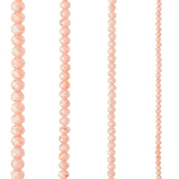 12 Packs: 4 ct. (48 total) Champagne Faceted Glass Rondelle Beads by Bead Landing™
