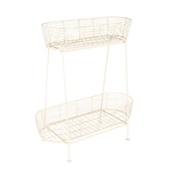 Serenity Metal Wire Plant Stand, Cream