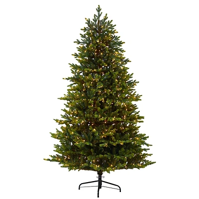7ft. Pre-Lit North Carolina Fir Artificial Christmas Tree with Clear Lights