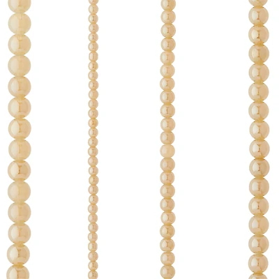 12 Pack: Champagne Silverite Round Glass Beads by Bead Landing™
