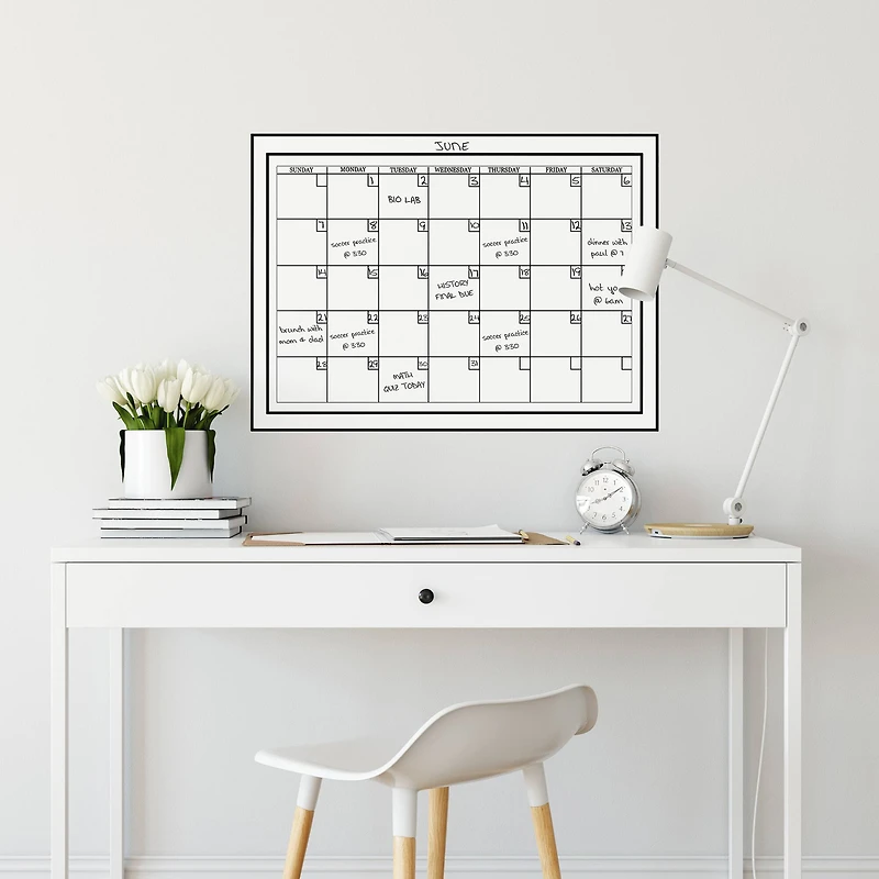 WallPops White Monthly Dry Erase Calendar, 2ct.