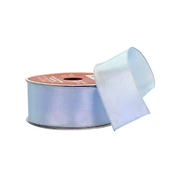 1.5" x 30ft. Light Blue Wired Sarin Ribbon by Celebrate It®
