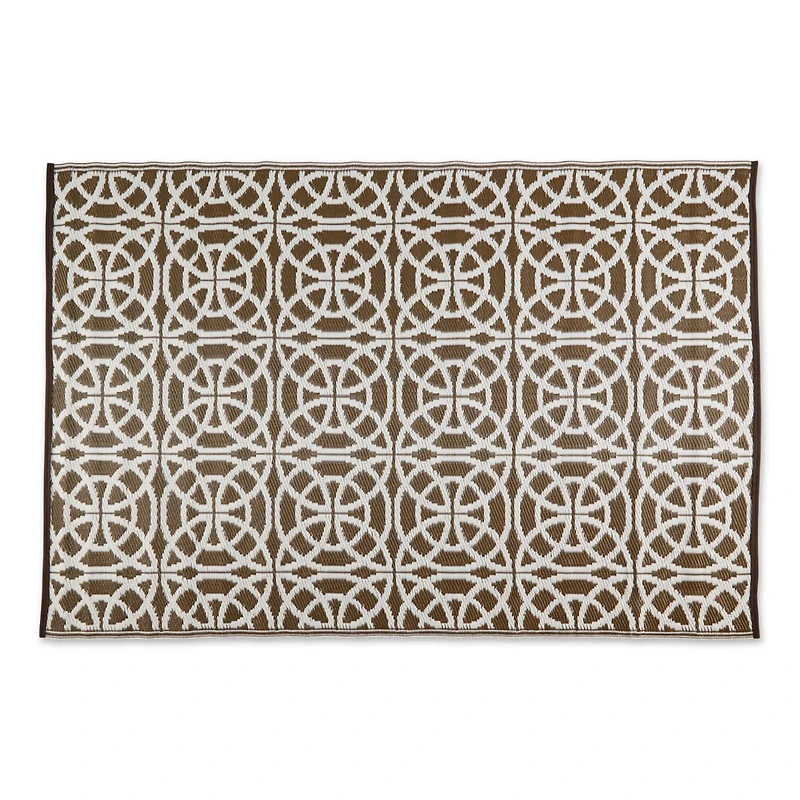 DII® Dark Brown Infinity Circle Outdoor Rug, 4ft. x 6ft.