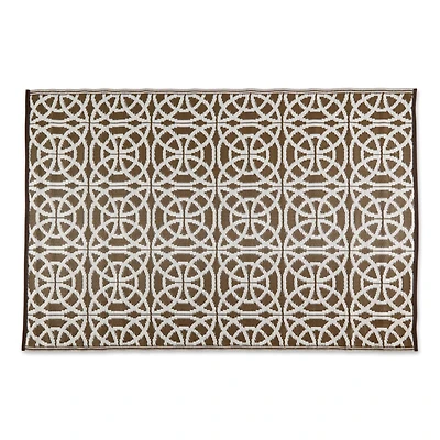 DII® Dark Brown Infinity Circle Outdoor Rug, 4ft. x 6ft.