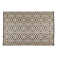 DII® Dark Brown Infinity Circle Outdoor Rug, 4ft. x 6ft.
