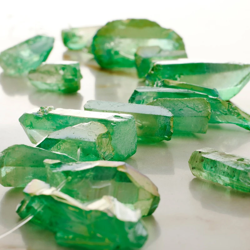 Light Green Crystal Quartz Stick Beads by Bead Landing™