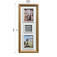 3 Opening Natural Woodgrain Collage Frame with Raised Mat by Studio Décor®
