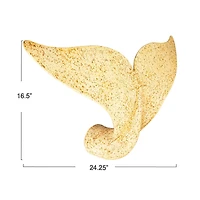 Hello Honey® 24.25" Cream Distressed Metal Whale Tail Wall Décor