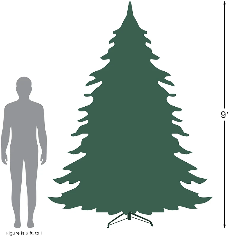 9ft. Pre-Lit Real Touch™ Nordmann Fir Slim Artificial Christmas Tree, Warm Clear LED Lights