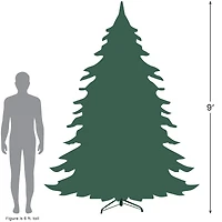 9ft. Pre-Lit Real Touch™ Nordmann Fir Slim Artificial Christmas Tree, Warm Clear LED Lights