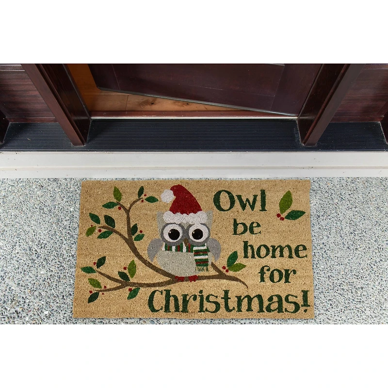 DII® Owl Be Home For Christmas Doormat