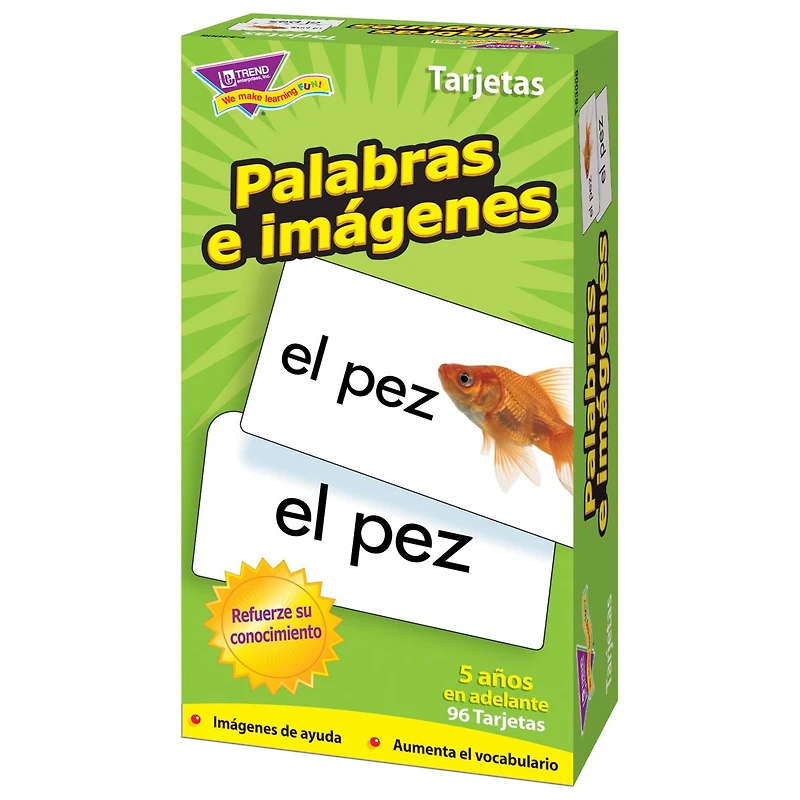 Trend Enterprises® Palabras e imágenes (SP) Skill Drill Flash Cards