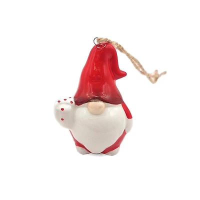 Wizardi 12" Ceramic Gnome Christmas Ornament