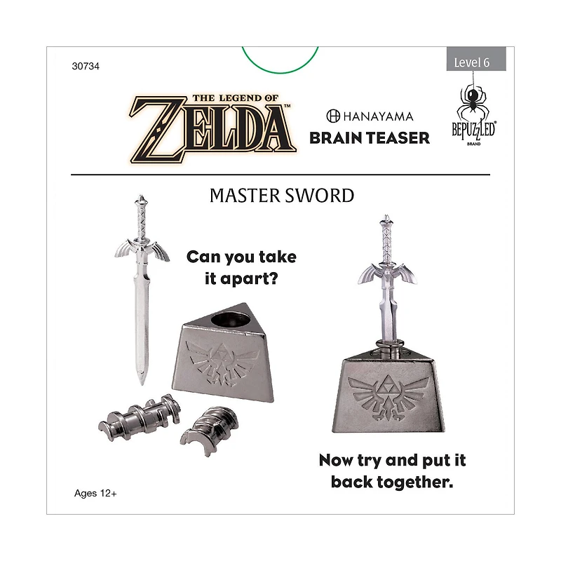 Hanayama Level 6 Cast Puzzle - The Legend of Zelda: Master Sword
