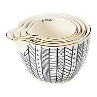 Hello Honey® Black & White Stoneware Measuring Cups Set, 4ct.