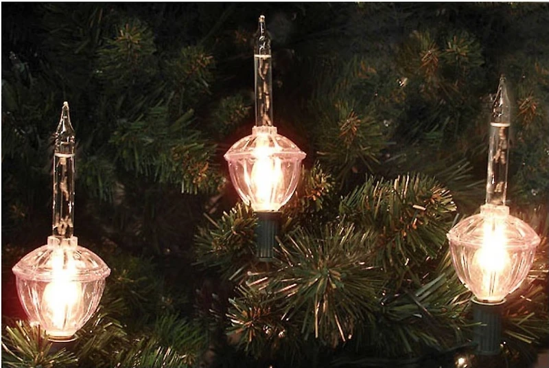7ct. Clear Retro Christmas Bubble Lights