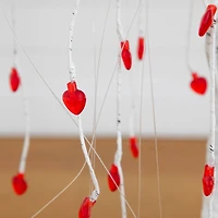 4ft. Pre-Lit Artificial Valentine's Day Willow Tree with 48 Heart Shaped LED Lights