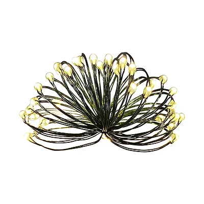 36ct. Warm White LED Bead String Lights on Green Wire by Ashland®