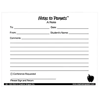 Notes to Parents™, Blank Notes, 6 Packs of 50