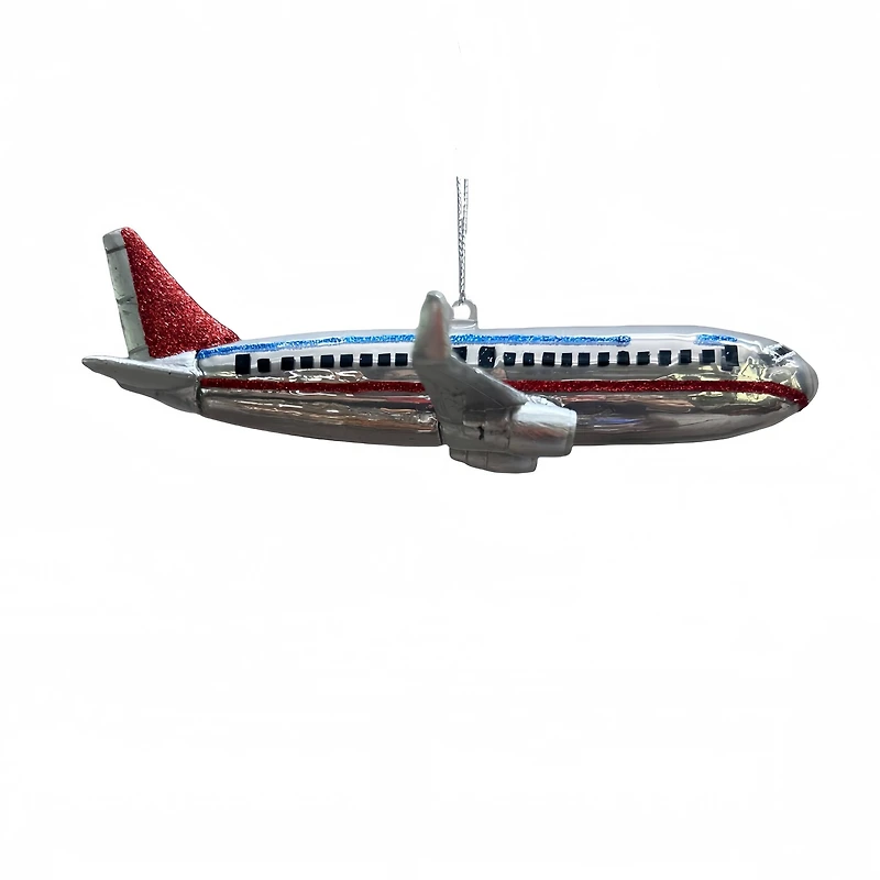 6" Airplane Glass Ornament by Ashland®