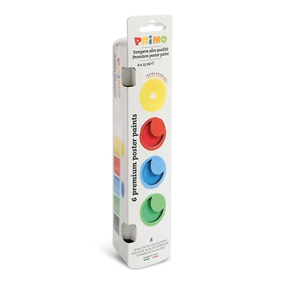 PRiMO Premium 6 Color Tempera Paint Pot Set