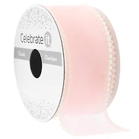 1.5" x 3yd. Pink Sheer Pearl Edge Ribbon by Celebrate It® Classic