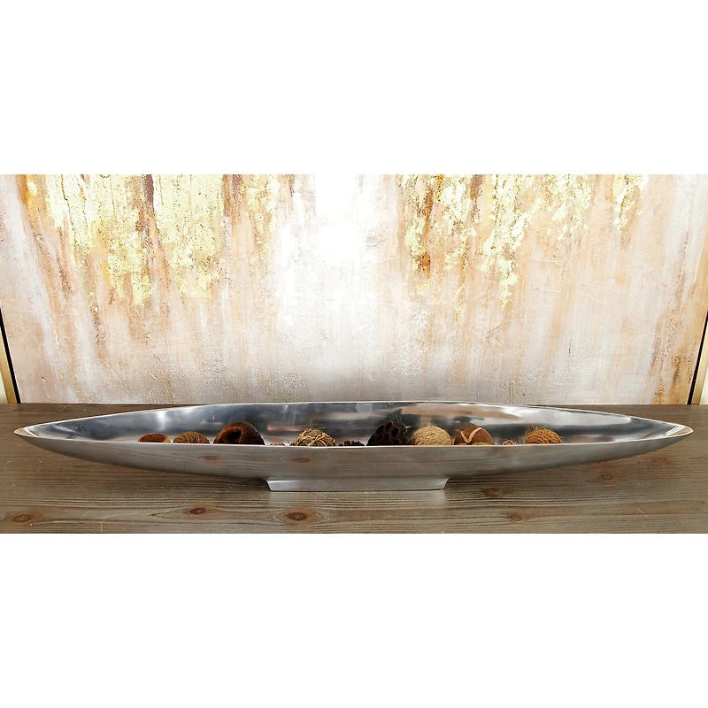 36" Silver Aluminum Modern Boat Tray