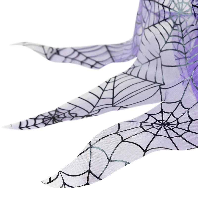 25" Animated Flying Witch with Broom Halloween Decoration