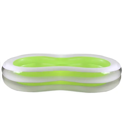 Pool Central® 94.5" Green and White Inflatable Figure 8 Swimming Pool