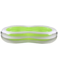 Pool Central® 94.5" Green and White Inflatable Figure 8 Swimming Pool