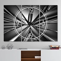 Designart Futuristic Crystal Background Multipanel Wall Clock