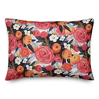 Sunset Flowers Throw Pillow