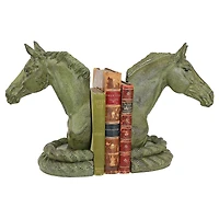 9.5" Equestrian Elegance Metal Sculptural Bookend Set