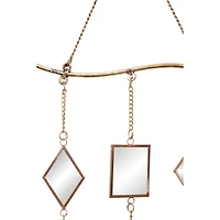 The Novogratz 32" Brown Metal Eclectic Mirror Wind Chime