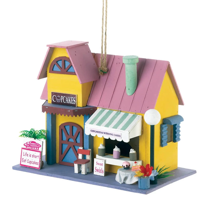 8'' Cute Cupcake Bakery Birdhouse